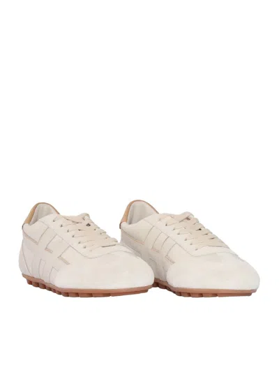 Hogan Nappa Leather Olympia Sneakers In Neutral