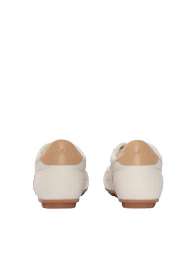Hogan Nappa Leather Olympia Sneakers In Neutral