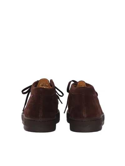 Sebago Harper Mid Creato In Pelle Idrorepellente Laced Shoe In Brown