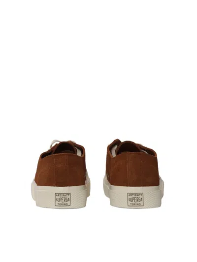 Superga 2432 Works Suede Flesh Out Sneakers In Brown