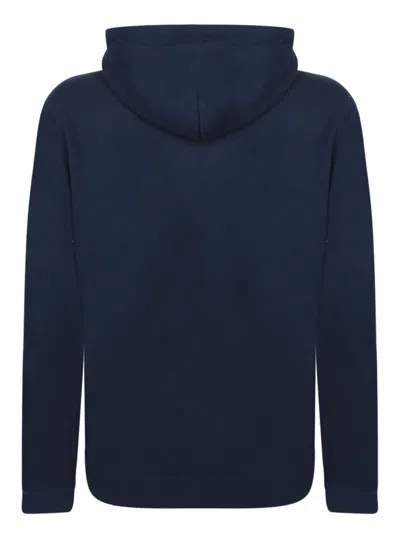 Polo Ralph Lauren Zip-up Hoodie With Drawstring Hood And Kangaroo Pockets In Blue