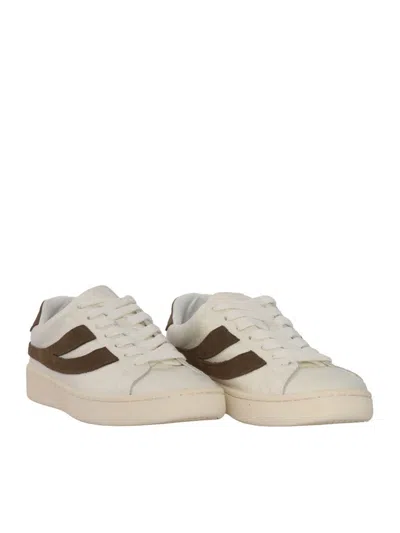Superga Lendi Panelled Leather Sneakers In White