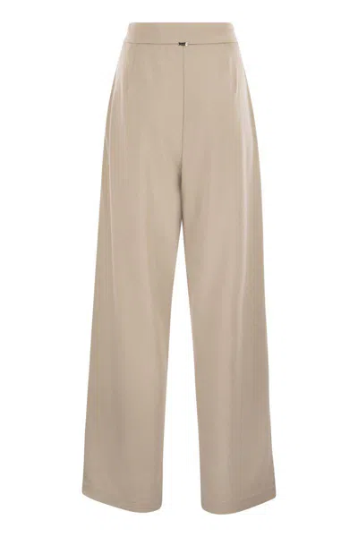 Herno Women Jogger Trousers In Viscose Blend In Neutral