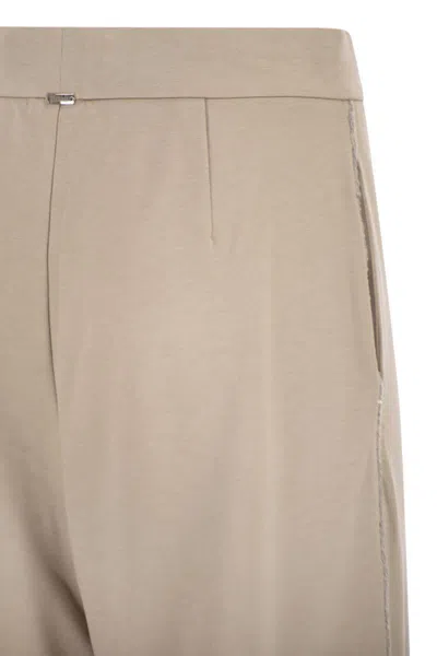 Herno Women Jogger Trousers In Viscose Blend In Neutral