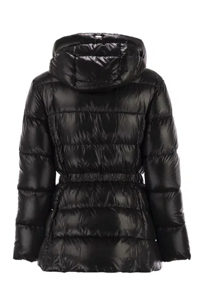 Herno Ultralight Nylon Down Jacket With Drawstring Waist In Black