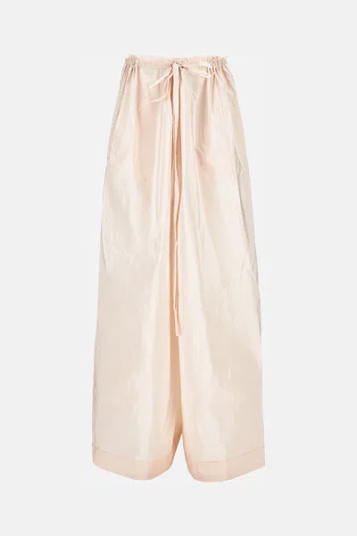 Daniela Gregis Drawstring Palazzo Pants In Neutral