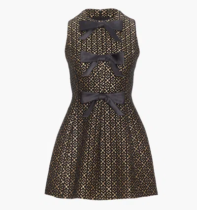 Hill House Home The Blythe Dress Metallic Brocade In Black