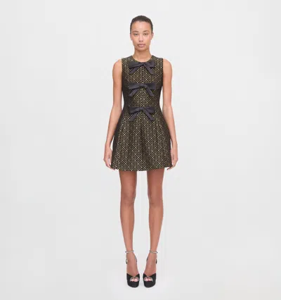 Hill House Home The Blythe Dress Metallic Brocade In Black