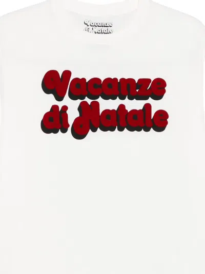 Mc2 Saint Barth Christmas Holiday Flock Print T-shirt In White