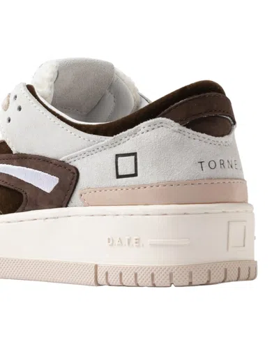 Date Low-top Sneakers In Logic Fondo Crust Leather And Suede In Multi