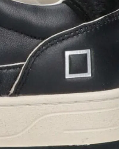 Date Vintage Black Low-top Sneakers With Glitter Side Stripe In Black