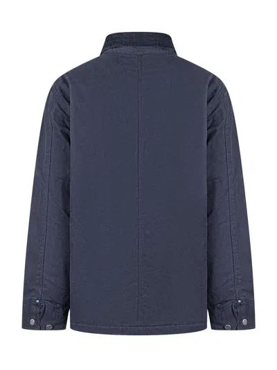 Dickies Blue Jacket With Contrast Collar In Blue