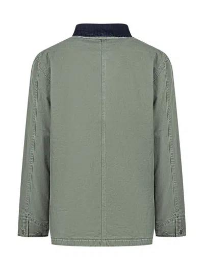 Dickies Green Jacket With Contrast Collar In Gray