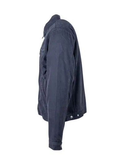 Dickies Navy Blue Jacket With Front Zip In Blue