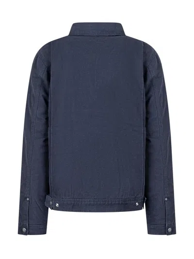 Dickies Navy Blue Jacket With Front Zip In Blue