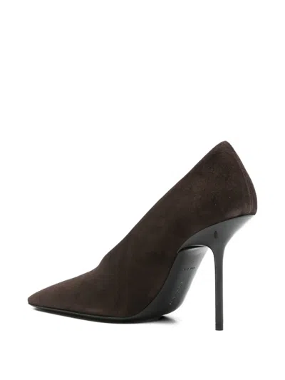 Victoria Beckham 100mm Suede Pumps In Brown