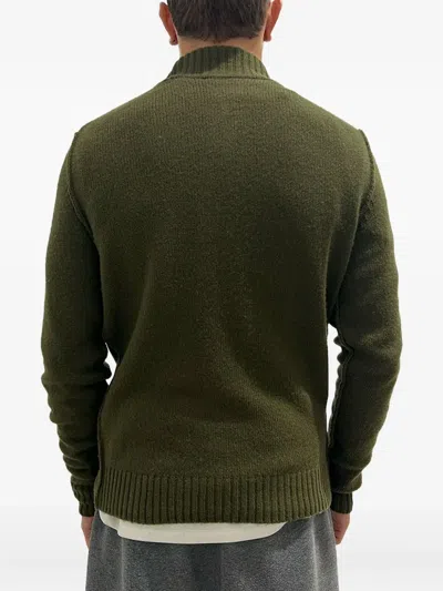 拉链领羊毛毛衣