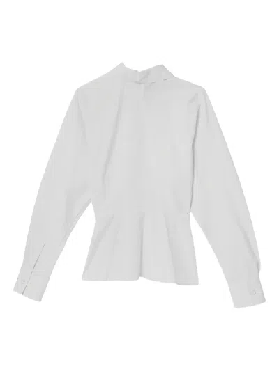 Fendi White Striped Cotton Shirt Women