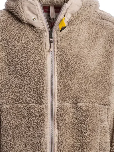 Parajumpers Fleece Hooded Jacket In Brown