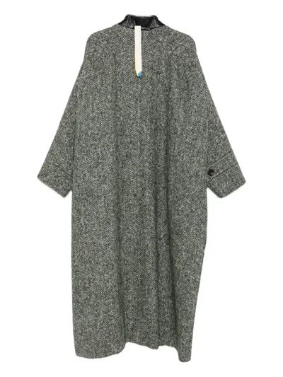 Litkovska Herringbone-pattern Coat In Multi