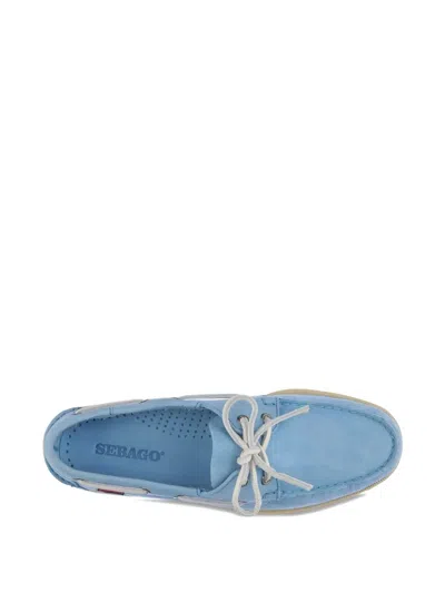 Sebago Portland Leather Boat Shoes In Blue