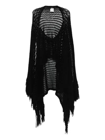 Pre-owned Gianfranco Ferre 1990s Fringed Scarf In Black
