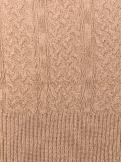Max Mara Romana Cable-knit Cashmere Hood In Neutral