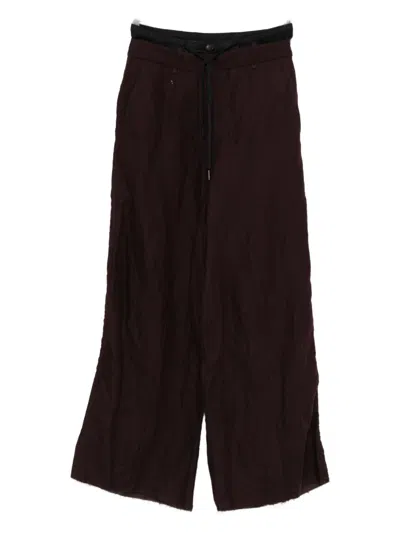 Masnada Layered Drawstring Trousers In Black