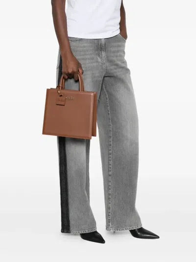 Mc2 Saint Barth Logo-lettering Tote Bag In Brown