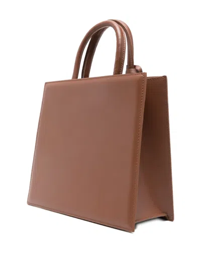 Mc2 Saint Barth Logo-lettering Tote Bag In Brown