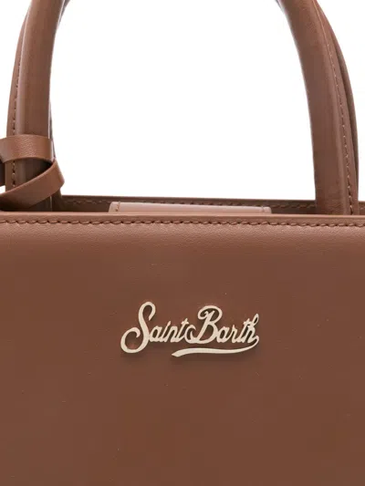 Mc2 Saint Barth Logo-lettering Tote Bag In Brown
