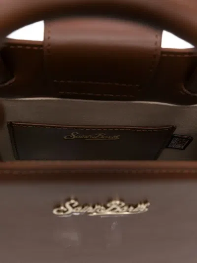Mc2 Saint Barth Logo-lettering Tote Bag In Brown