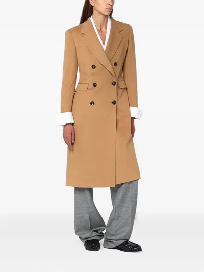 Tagliatore Double-breasted Coat In Neutral