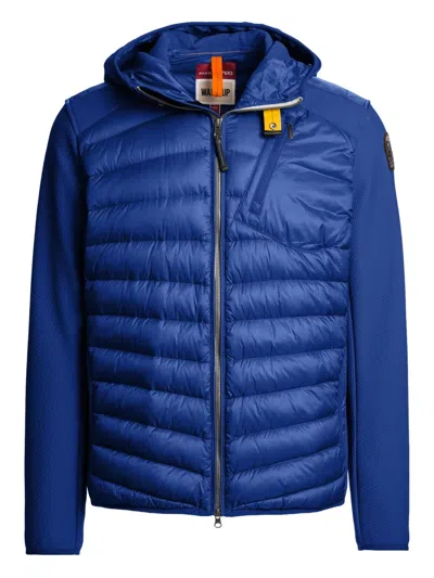 Parajumpers Nolan Hooded Quilted Jacket In Blue
