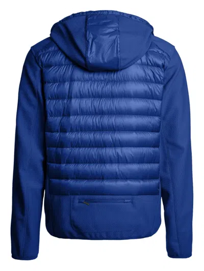 Parajumpers Nolan Hooded Quilted Jacket In Blue