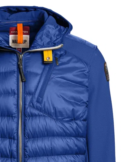 Parajumpers Nolan Hooded Quilted Jacket In Blue
