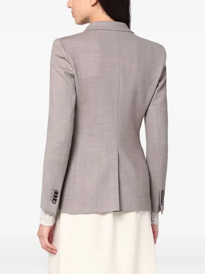 Tagliatore Beige Double-breasted Jacket In Wool Blend In Neutral