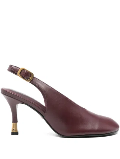 Lola Cruz Pumps In Bordeaux Leather In Multi