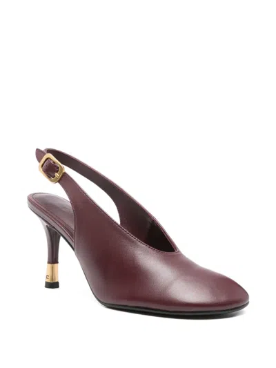Lola Cruz Pumps In Bordeaux Leather In Multi