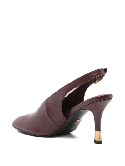 Lola Cruz Pumps In Bordeaux Leather In Multi
