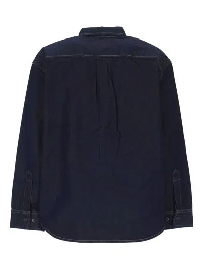 Roy Rogers Pocket Denim Shirt In Blue