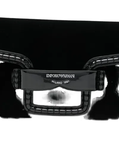 Emporio Armani Logo-detailing Shoulder Bag In Black