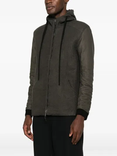 Layer Zero Panelled Hooded Jacket In Brown