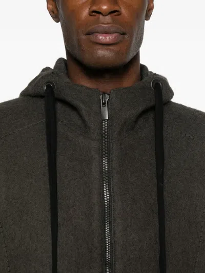 Layer Zero Panelled Hooded Jacket In Brown