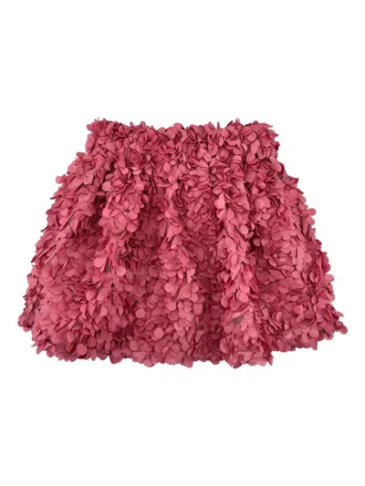 La Stupenderia Petal-embellished Skirt In Pink