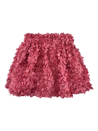 La Stupenderia Petal-embellished Skirt In Pink