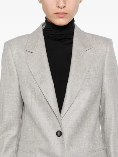 Tagliatore Buttoned Jacket In Gray