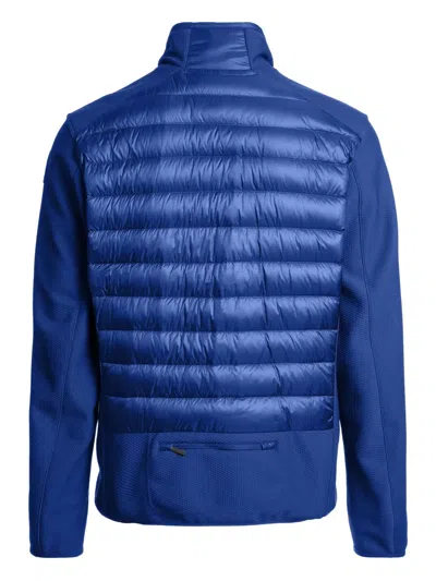 Parajumpers Quilted Panelled Jacket In Blue