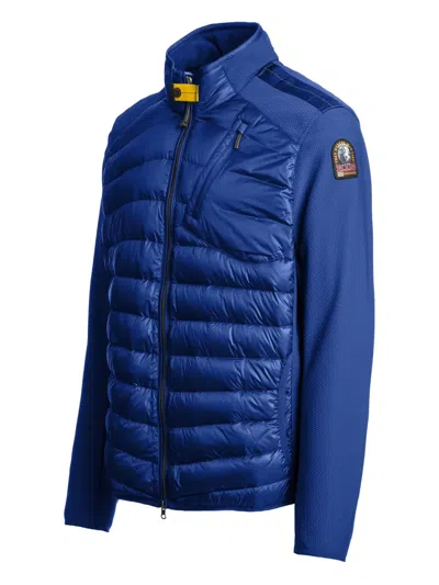 Parajumpers Quilted Panelled Jacket In Blue
