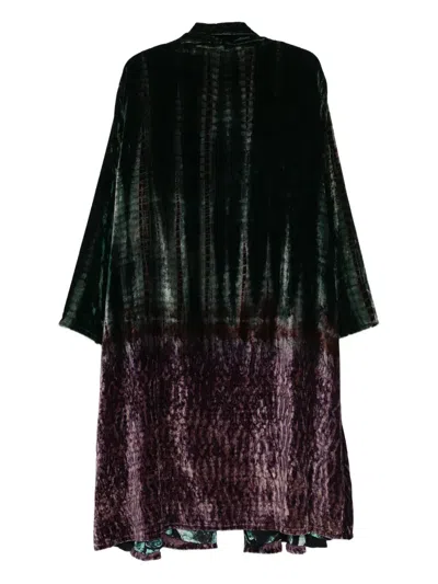 Yavi Floral-print Single-breasted Coat In Green